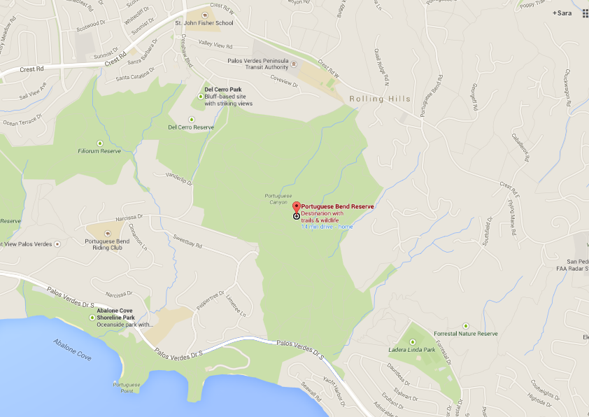 Portuguese Bend Reserve Map